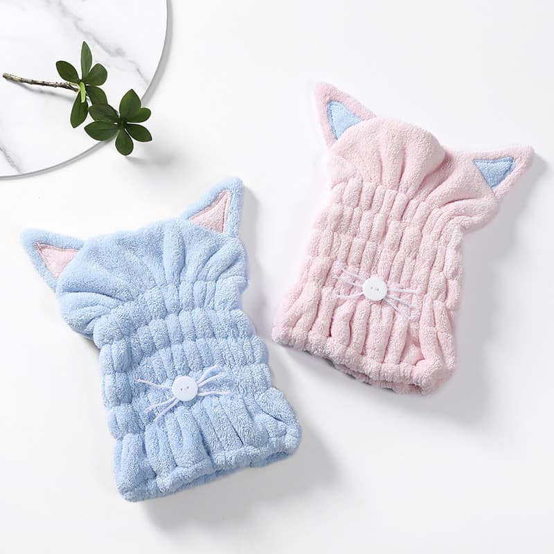 Touca de secagem de cabelo Super absorvente, feminina, dupla, espessada, preguiçosa, secagem rápida, touca de secagem de
