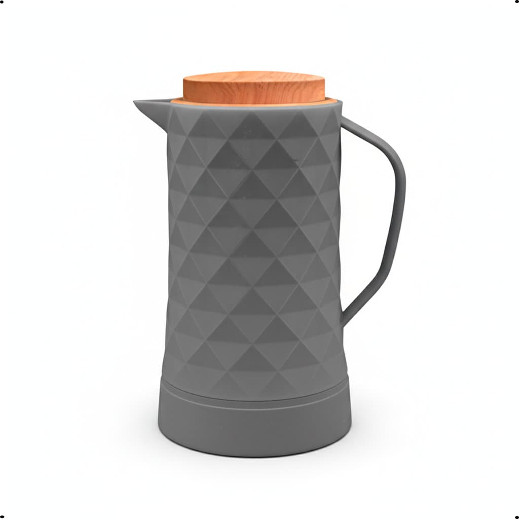 Garrafa Térmica Café Com Tampa Diamond Quente Gelada Verona Cinza 1L Café Servir Mesa Posta