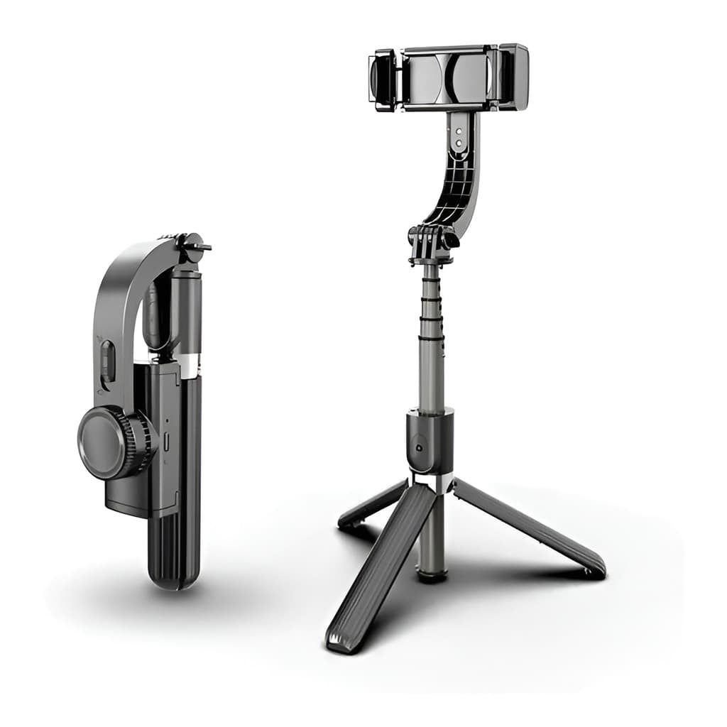 Estabilizador Gimbal Para Celular Com Controle R-15/l-08 Tripé Integrado, Rotação 360°