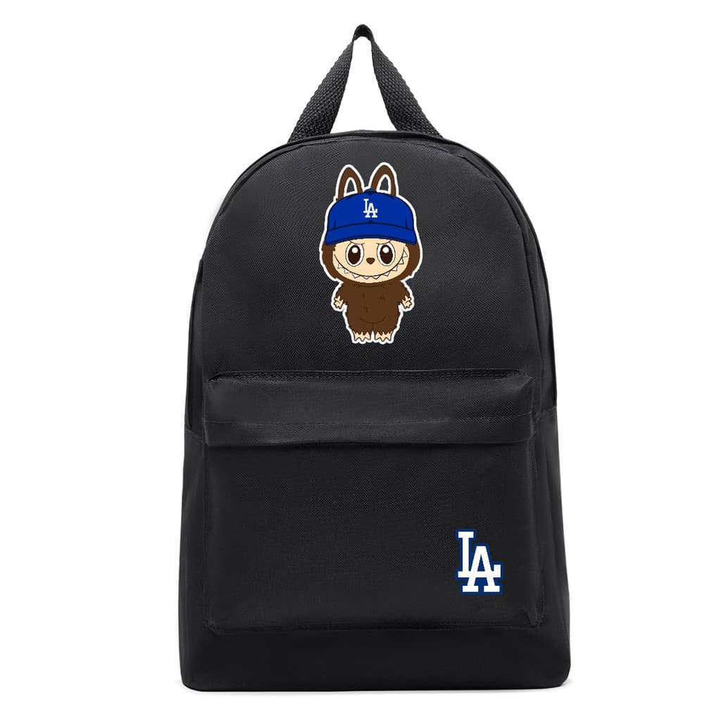 Mochila Infantil Labubu LA Menino Escolar Bolsa Espaçosa Esportiva