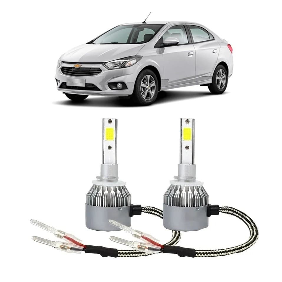 Par Lampada Super LED Farol de Milha Prisma 2017 2018 2019 2020 6000k H27