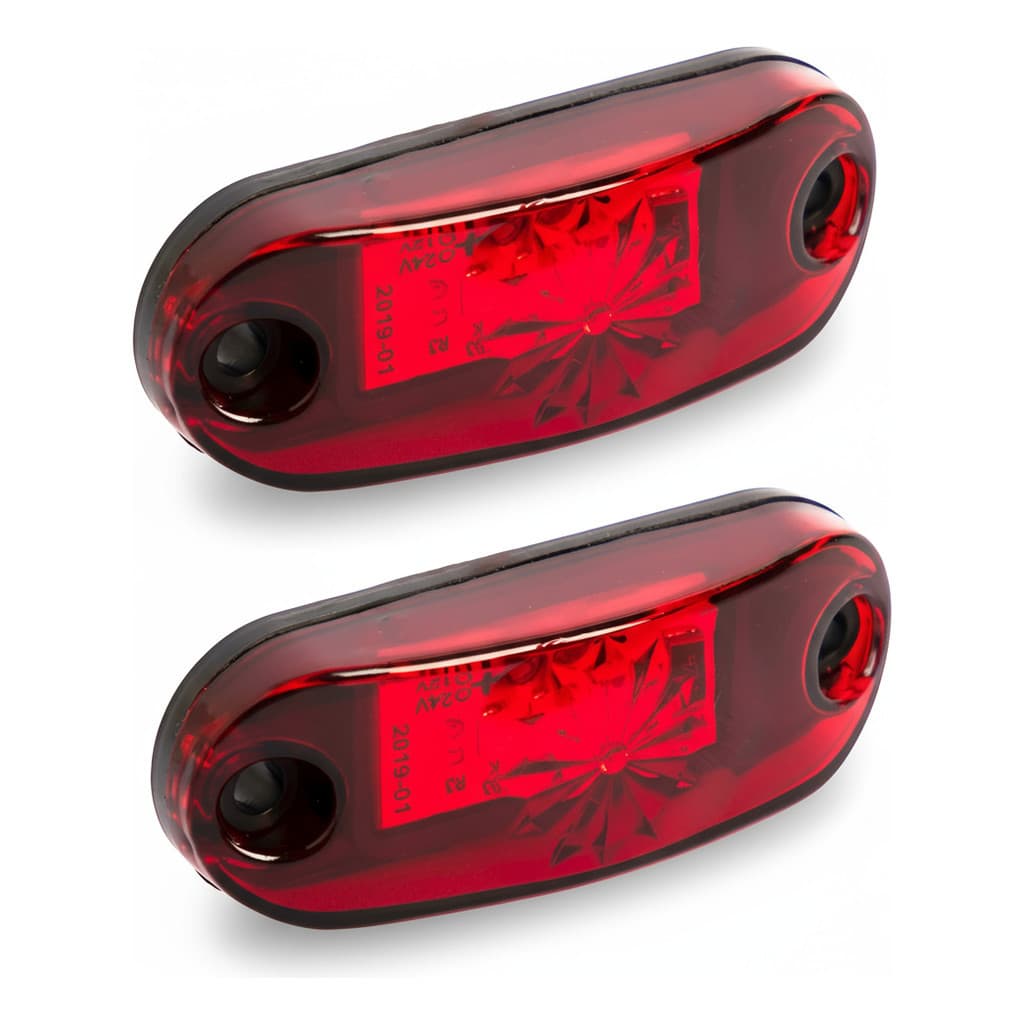 Par Sinaleira Plana Freio 12v Em Led Alto Brilho Carro Moto Âmbulancia Lateral Lanterna