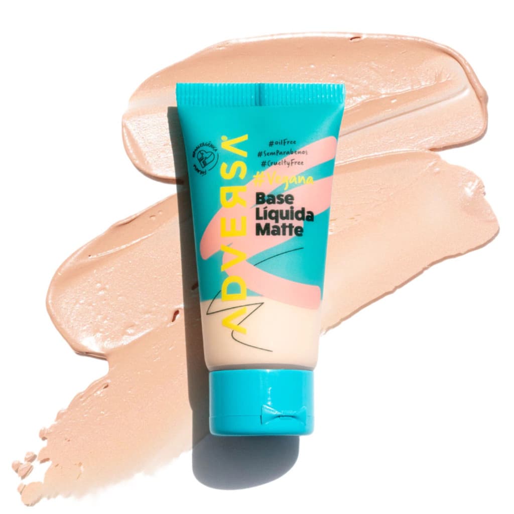 Base Líquida Matte Alta Cobertura Oil Free Adversa - Tom Claro 050