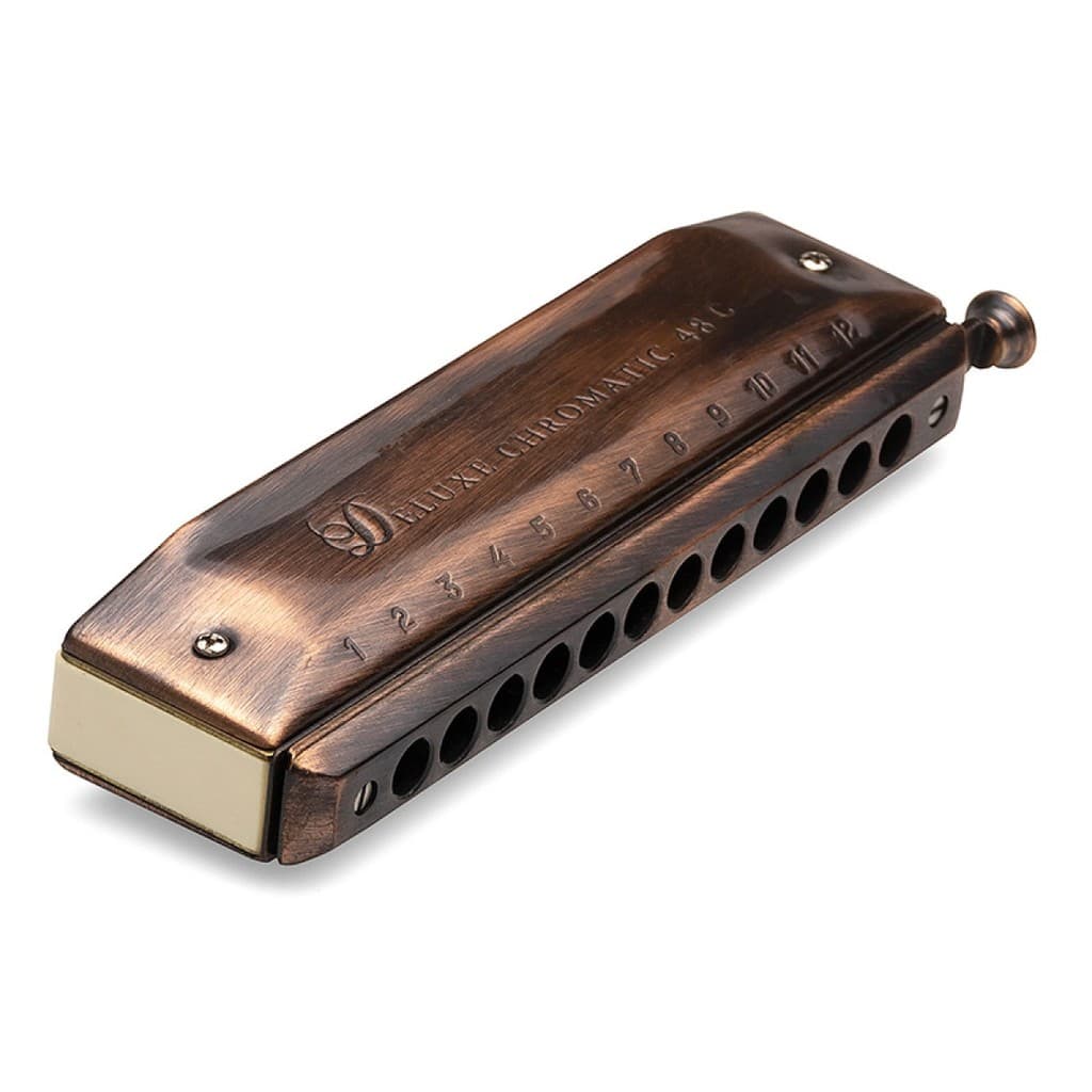 Gaita de Boca Hering Chromatic Deluxe 48 Bronze Dó