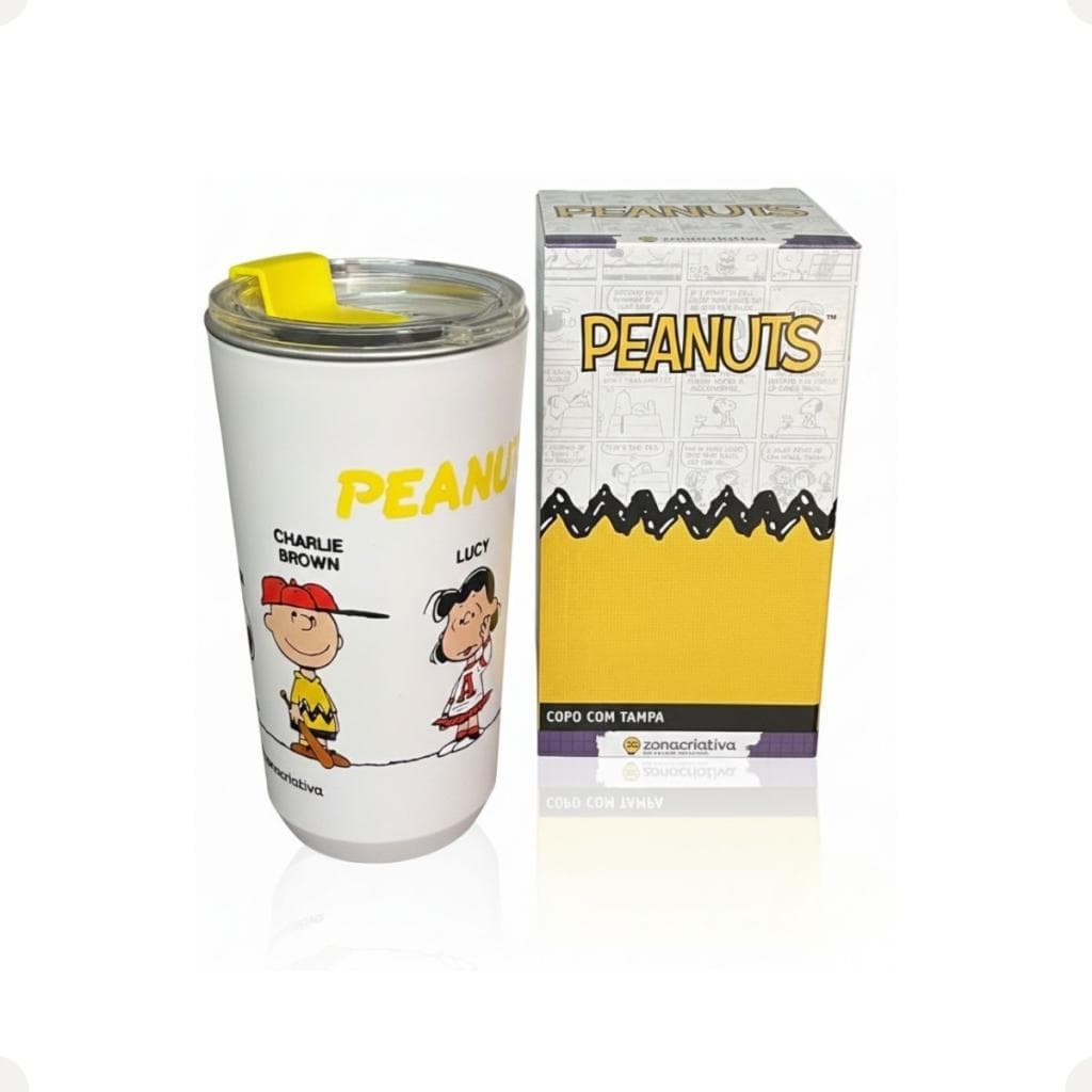 Copo Snoopy Sky 500ml Peanuts Térmico Inox Canudo Zona Criativa Geek Fofo Viagem Coleção Presente Infantil