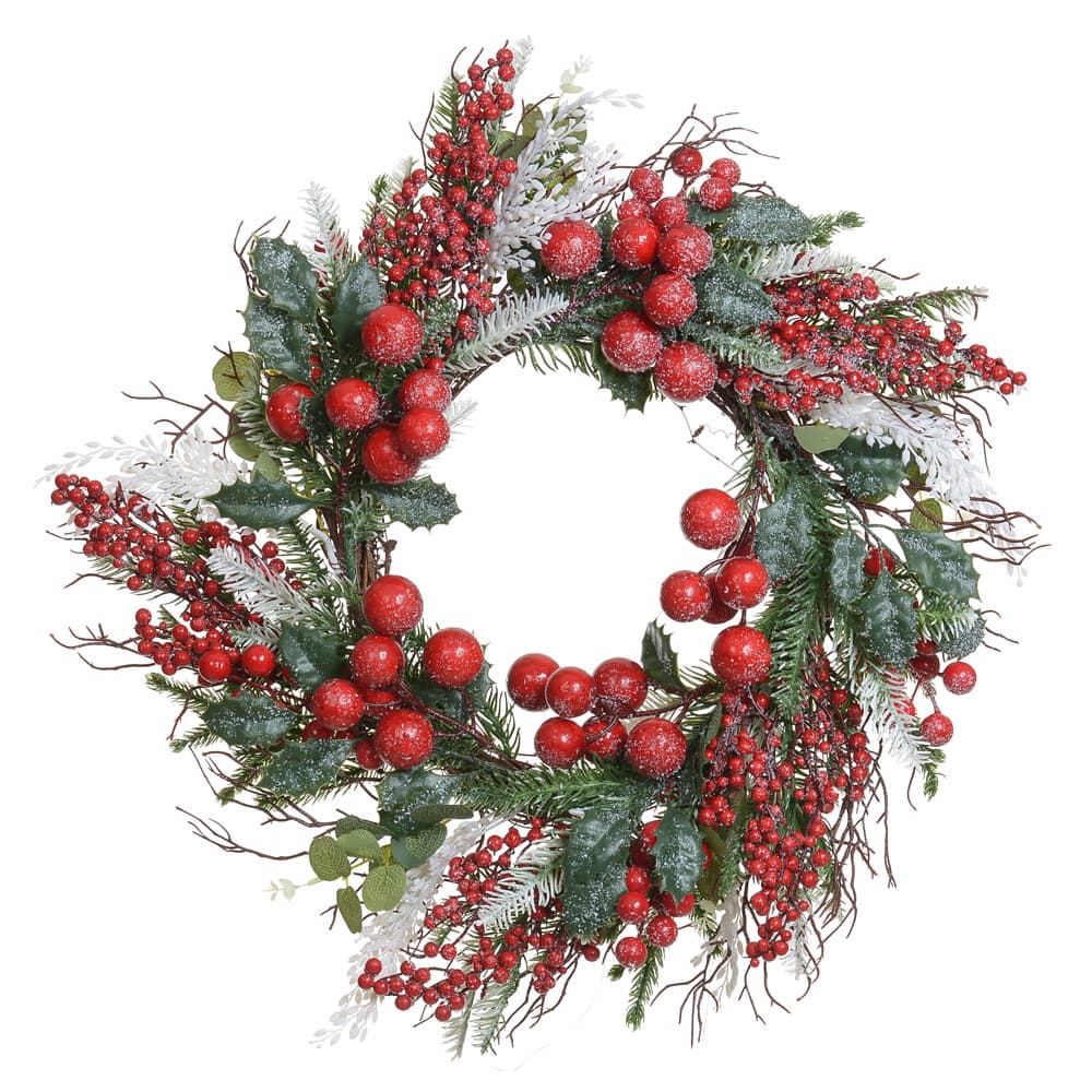 Guirlanda Natal Florarte c/Berry 60cm Vermelho