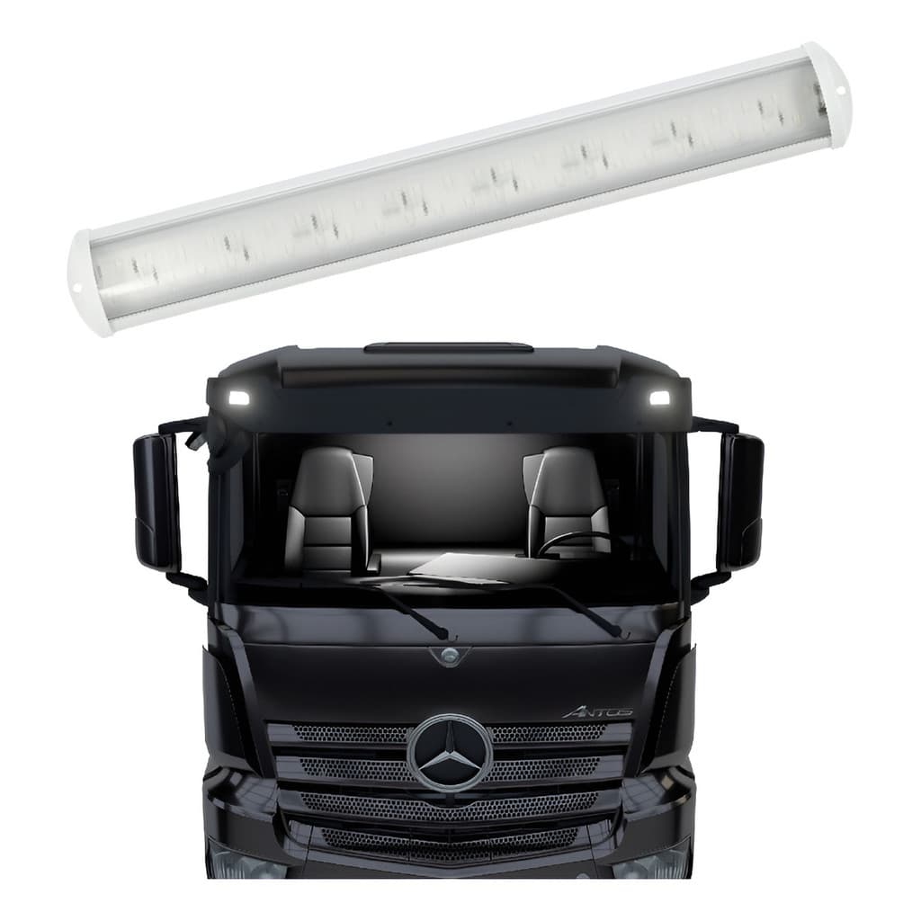 Luminária Led 80cm 24v Ônibus Caminhão Carroceria Guincho - Branco