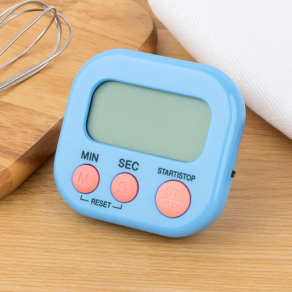 Mini Relógio Digital Cronômetro Contador Alarme Culinária Cozinha Temporizador Despertador