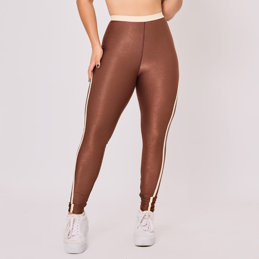Calça legging feminina fitness esportiva para academia confortavel bicolor Sophia