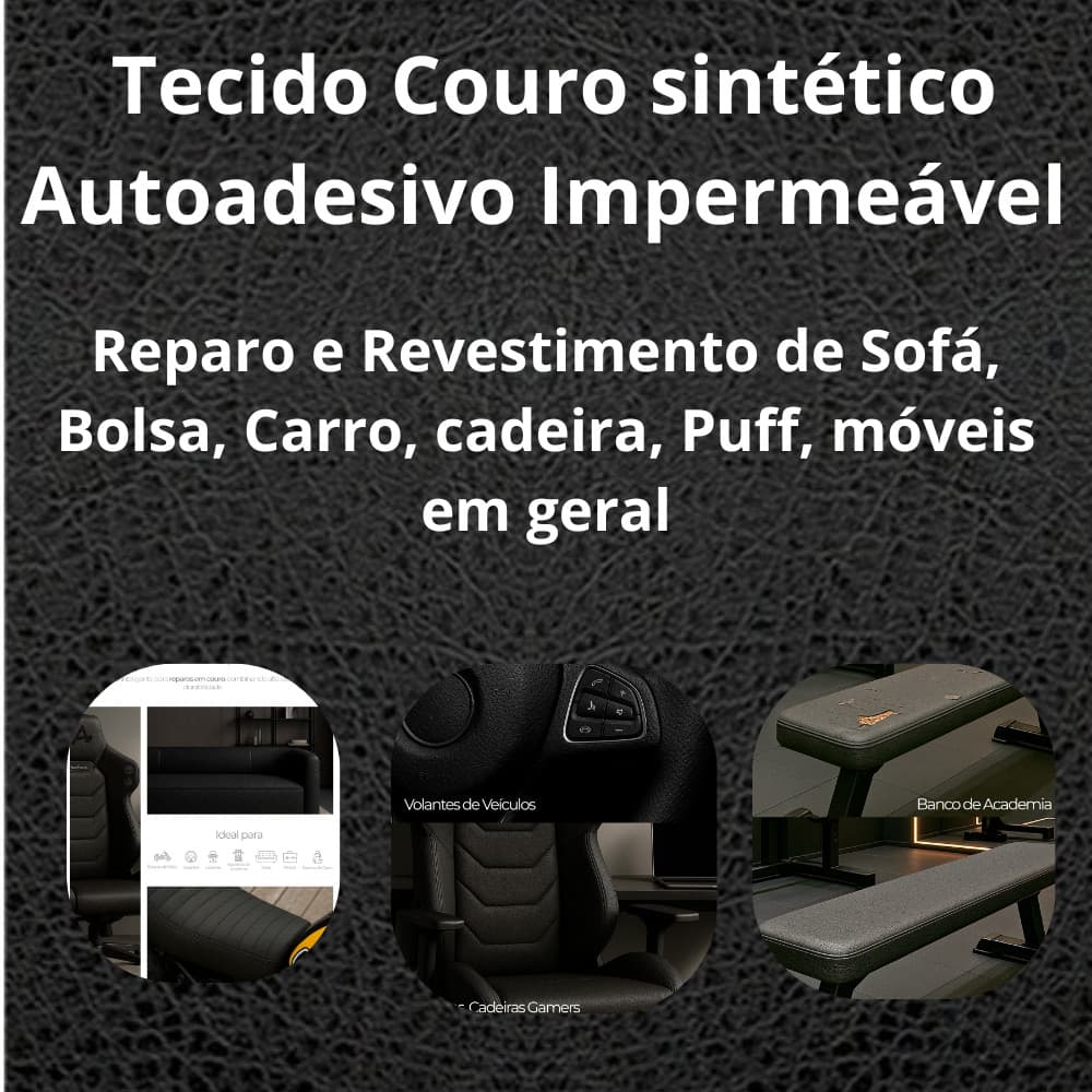 Adesivo Autocolante De Couro Sintético Para Reparo de Bolsas em Couro courino tecido de couro