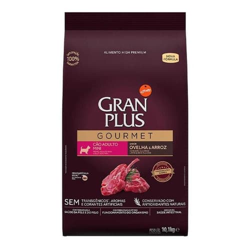 Ração Granplus Gourmet  Cães Adultos  Mini  Ovelha 10.1Kg