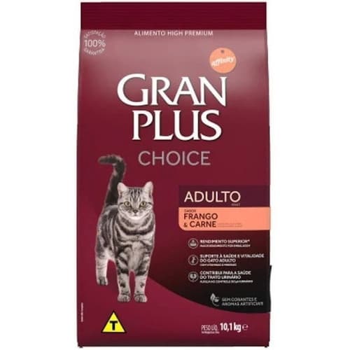 Ração Granplus Choice Frango E Carne P/ Gatos Adultos 10,1kg