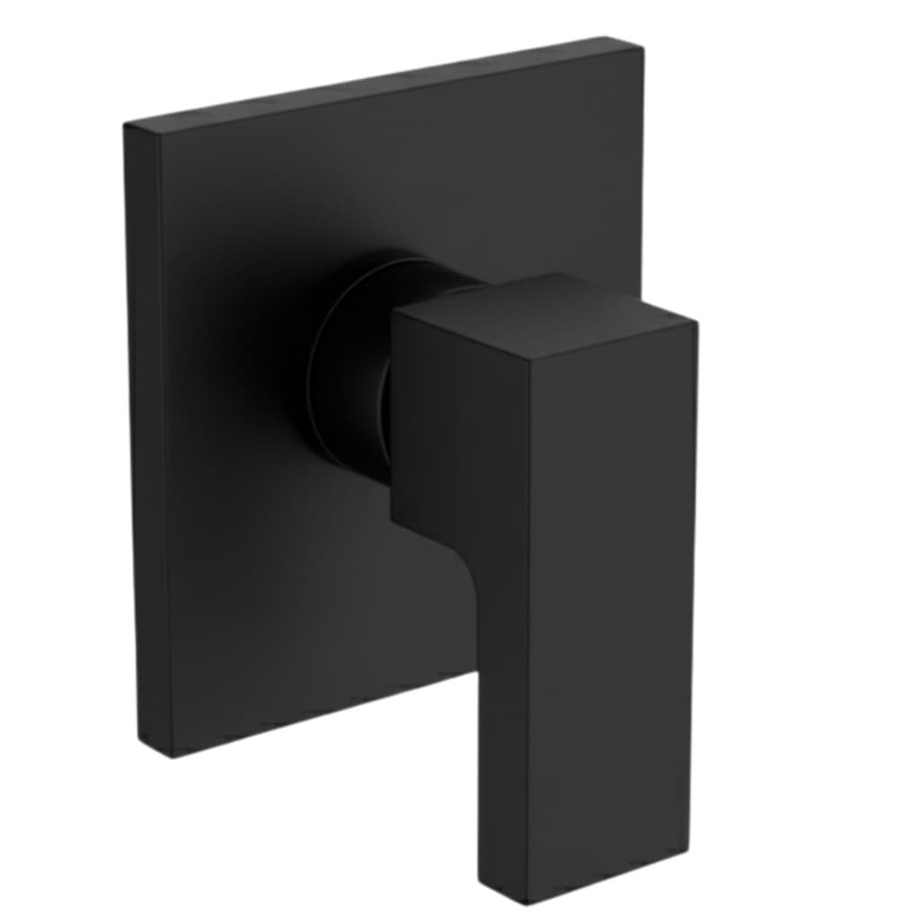 Acabamento Quadrado Preto Fosco Metal Alto Padrão Registro geral e Chuveiro Compatível Deca Docol