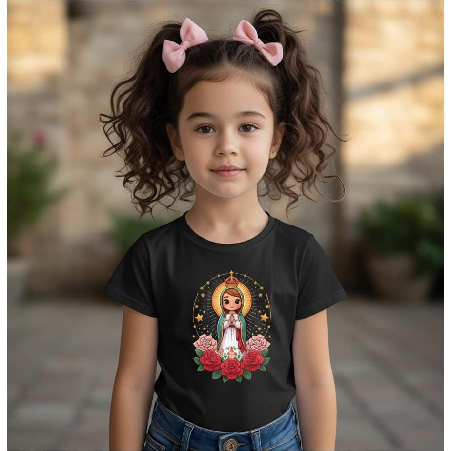 Camiseta Infantil Nossa Senhora De Guadalupe  Católica Fé