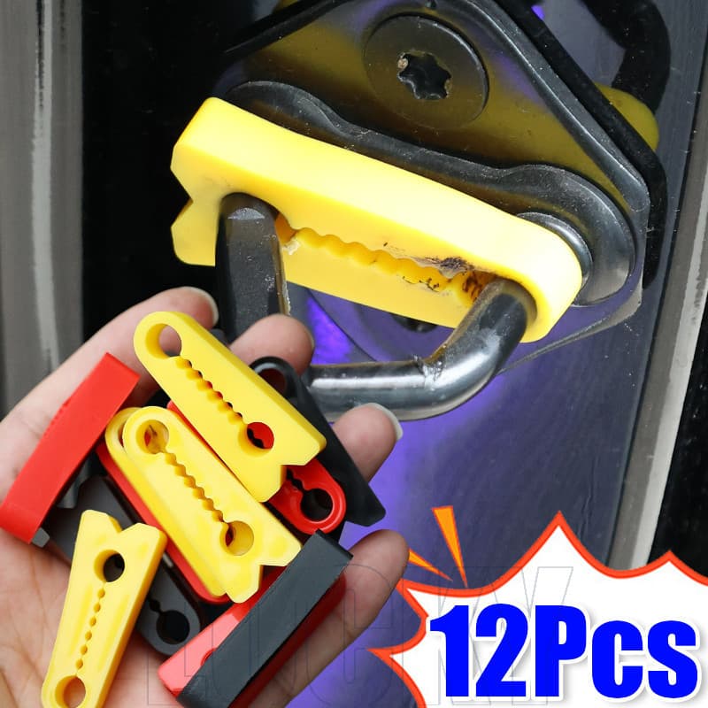 12-4 Pcs Borracha De Amortecedor De Vibração Automática-Tampa De Fivela De Fechadura De Porta De Carro-Som-Almofada Prot