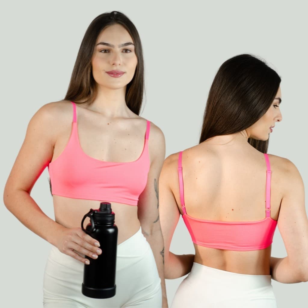 Top De Academia Alcinha Regulável Tecido Duplo Microfibra Sem Bojo Top Fitness Verão Feminino