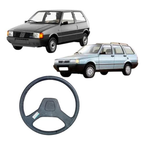 Volante Original Fiat Fiorino Uno Elba 1984/1990 - Cinza-escuro