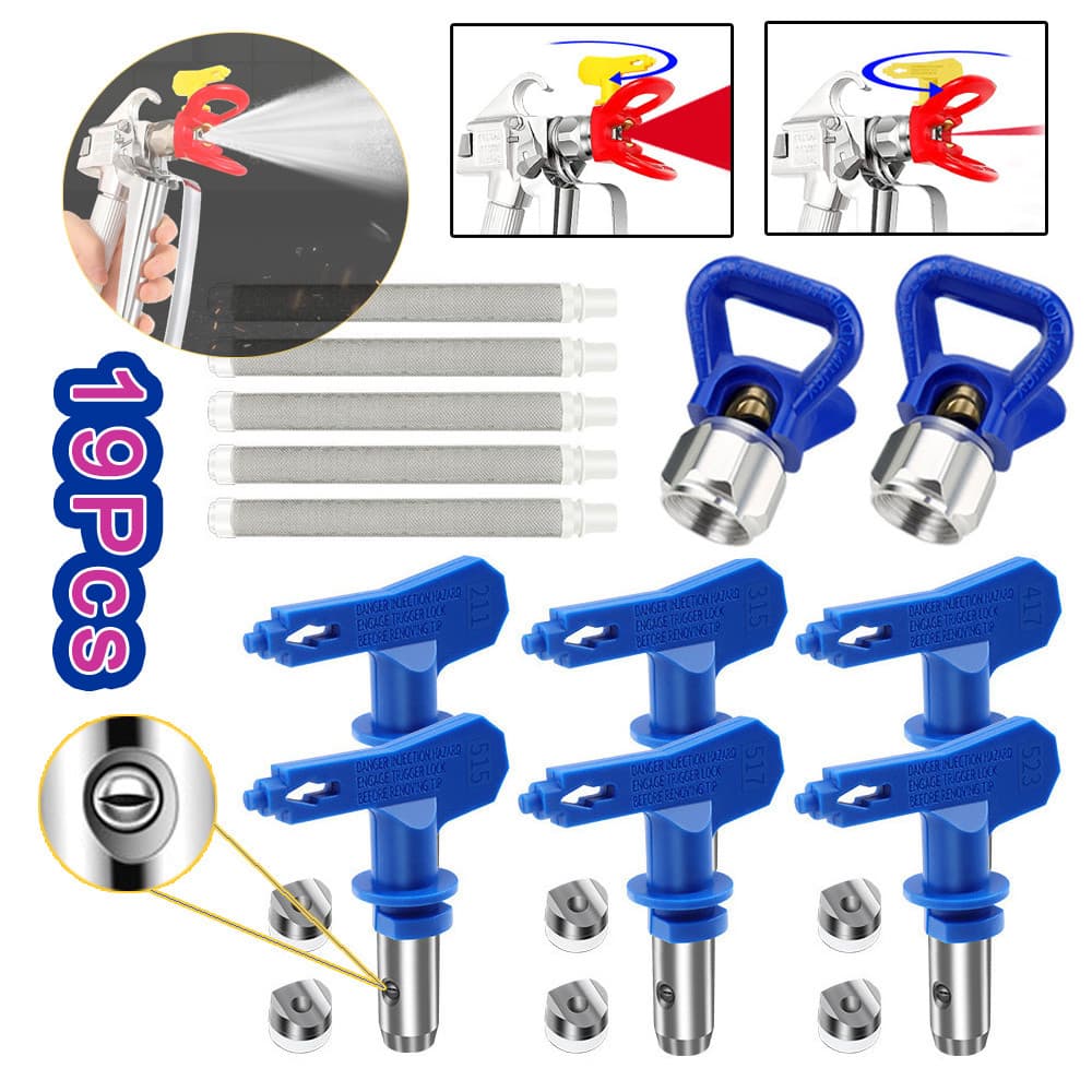Kit De Bicos Para Pulverizador Airless, Bico Para Pistola De Pintura Látex, Ferramenta De Pulverização De Alta Pressão