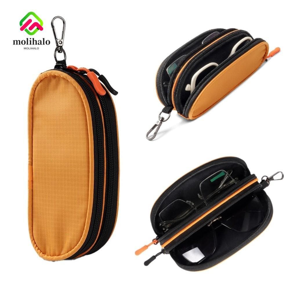 Óculos De Sol MOLIHALO , Caixa De Armazenamento De Durável De Camada Dupla , Organizador Multifuncional De Bolsa De Dinh