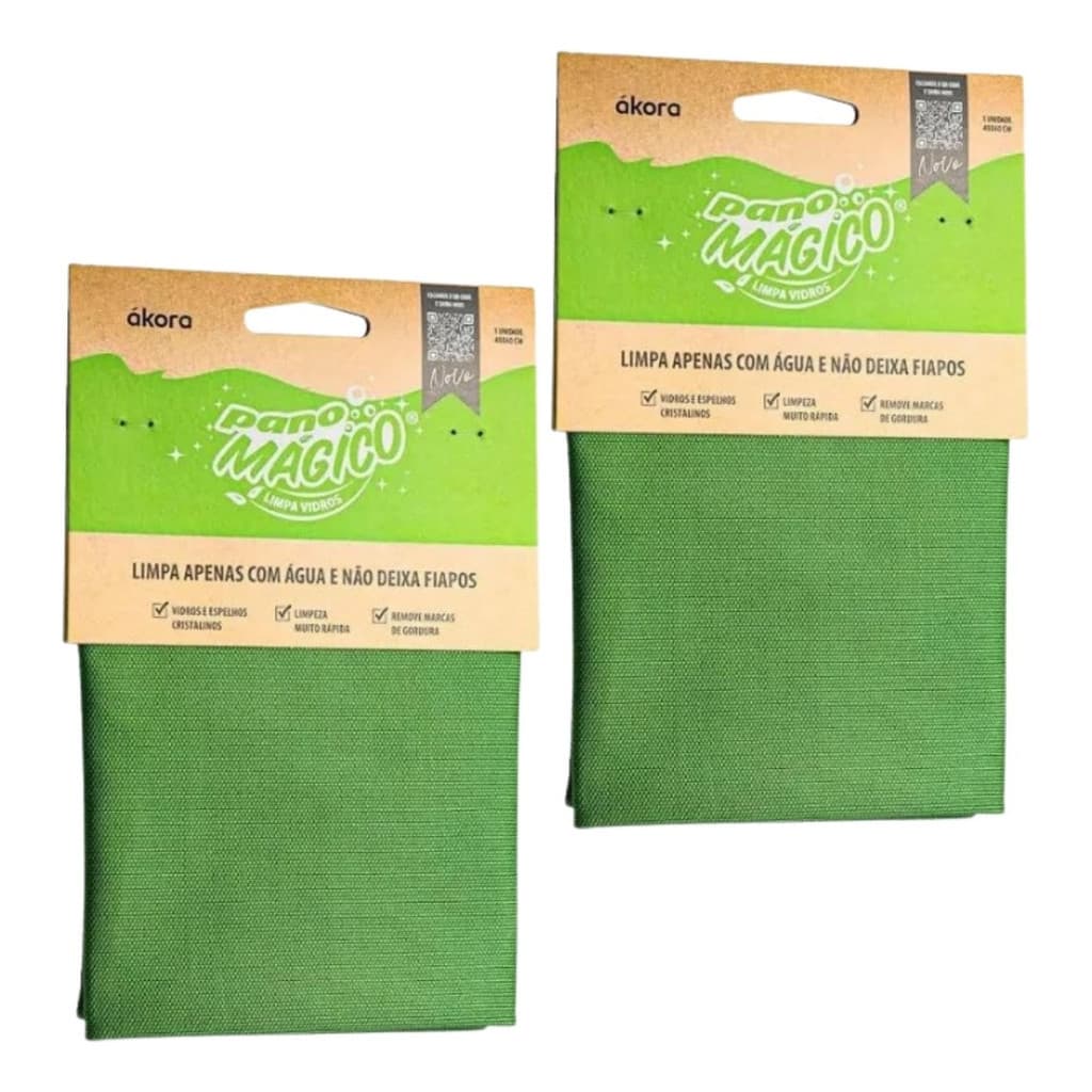 2 Pano Limpa Vidros Espelho Ecomais Prático Fácil Eficiente ENVIO RÁPIDO