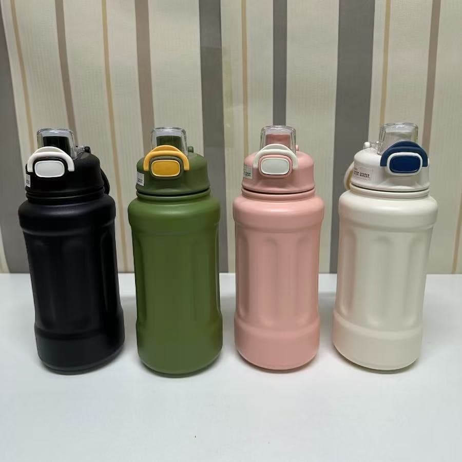 Garrafa de Água Isolada de Aço Inoxidável 800ML Moderna, Grande Capacidade, Potenciômetro de Alta Aparência, com Canudo