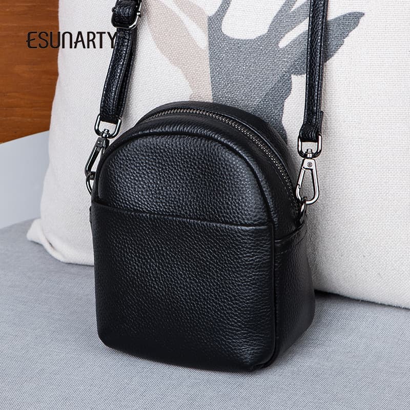 Pequena bolsa pequena 2024 novo estilo moda High-End couro genuíno ombro pequena bolsa de ombro senhoras All-Match leve
