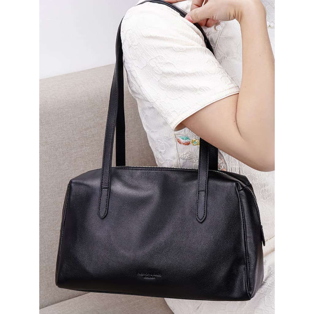 Bolsa feminina 2026 novo estilo bolsa de couro genuíno axilas travesseiro saco vegetal curtido couro grande capacidade b