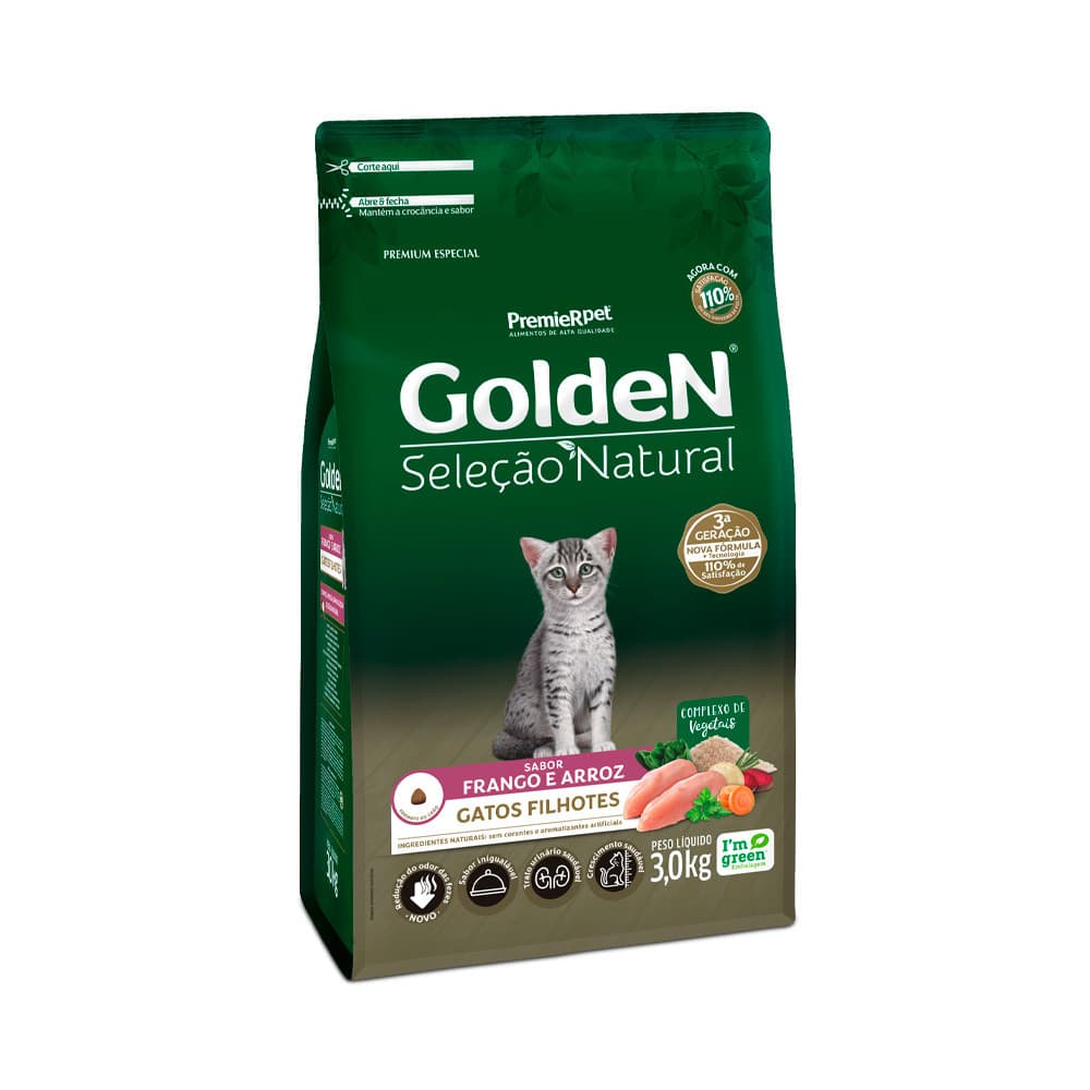 GOLDEN SELECAO NATURAL PARA GATOS FILHOTE 3,0 KG