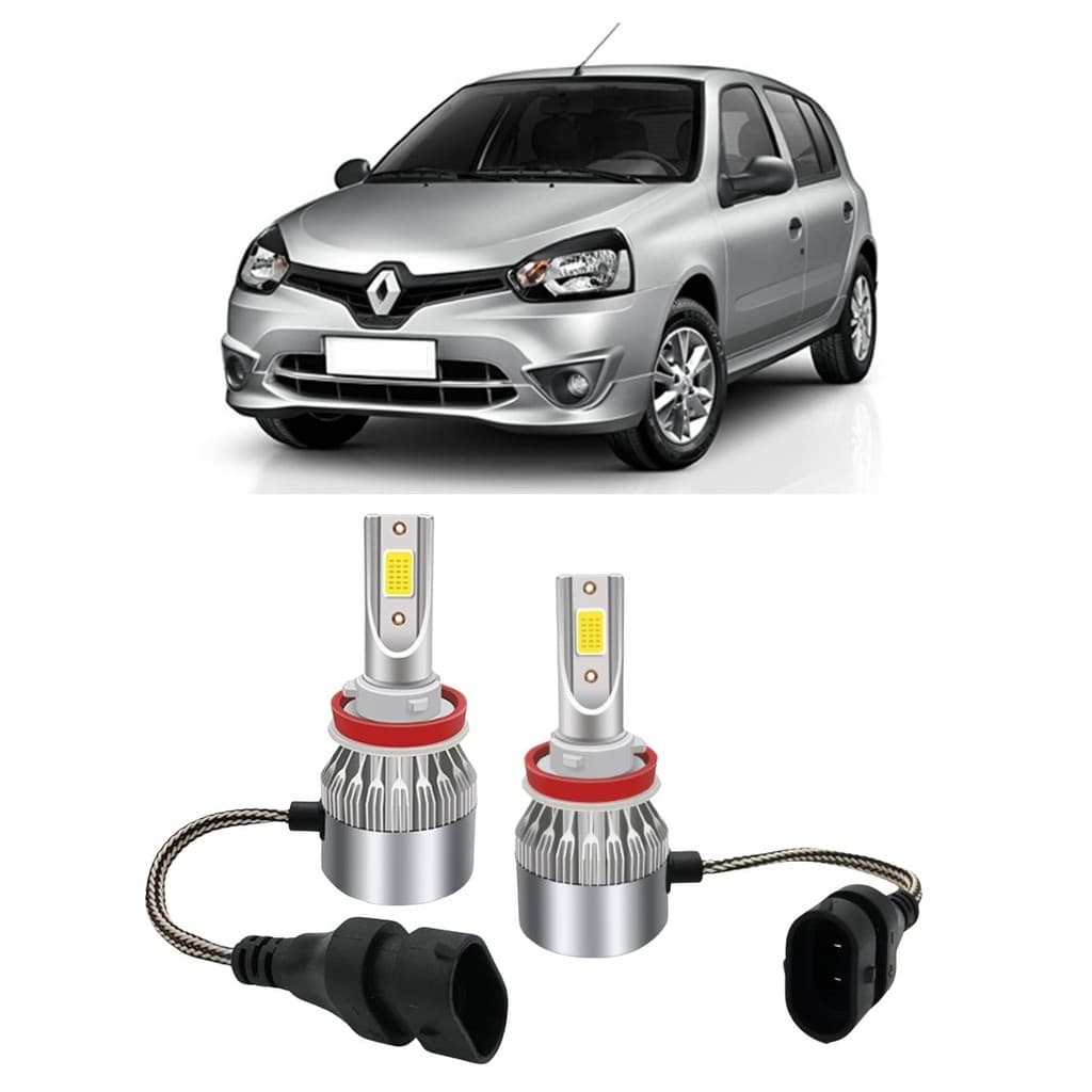 Par Lampada Super LED Farol de Milha Renault Clio 2013 2014 2015 2016 6000k H11