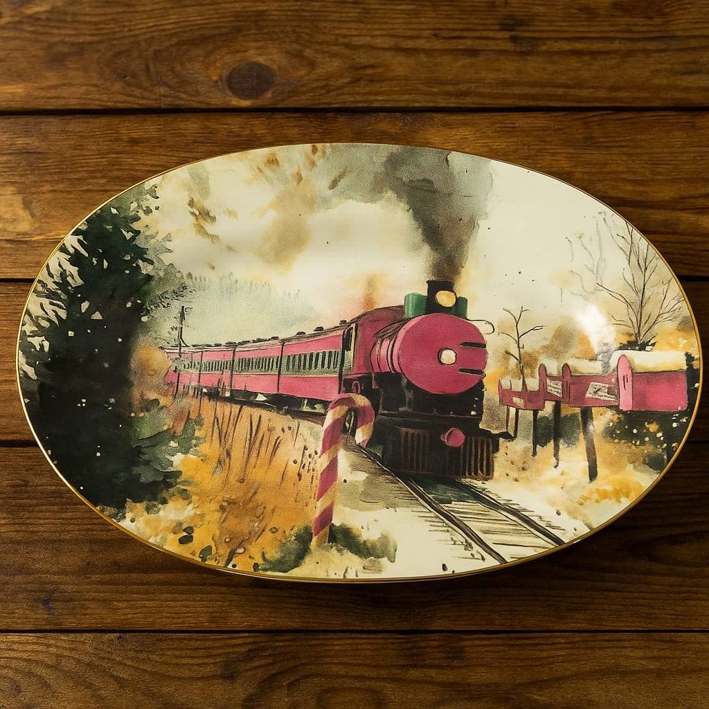 TRAVESSA MEDIA NOBRE NATAL 40cm - CERAMICA SCALLA