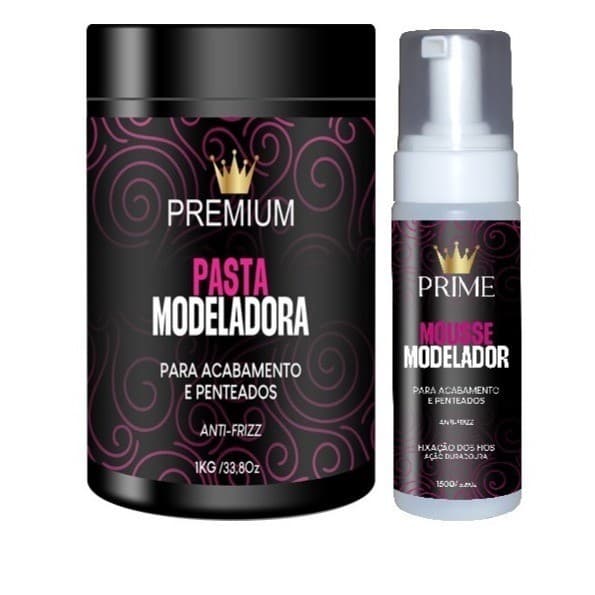 POMADA FIXADORA CAPILAR 1KG + MOUSSE MODELADOR 150ML