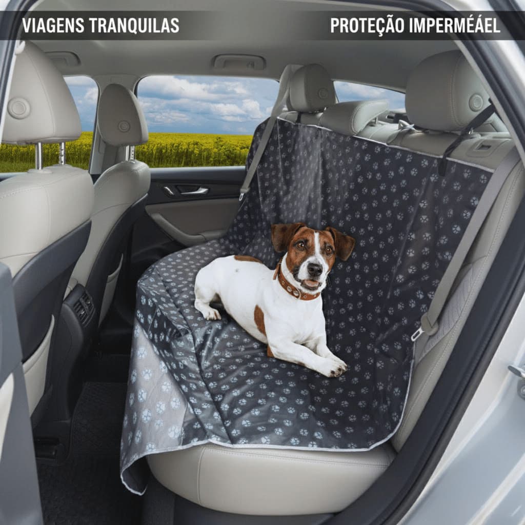 Capa Protetora Para Banco de Carro Pet, Cachorro Gato – Impermeável, Durável e Fácil de Limpar