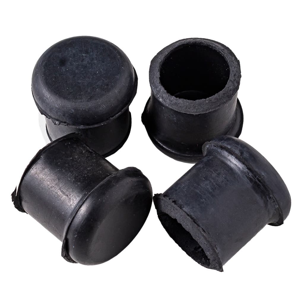 Ponteira Externa Redonda de Borracha Preta 7/8" com 4 Unidades Forsan