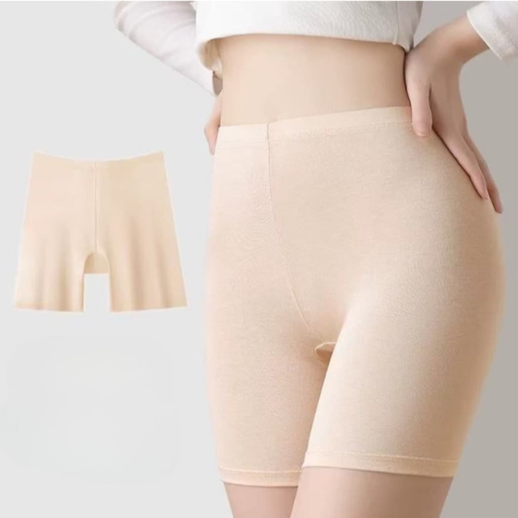 Short Anágua Segunda Pele com Renda Bermuda Feminina，Pode ser combinado com vestidos, saias e bodies