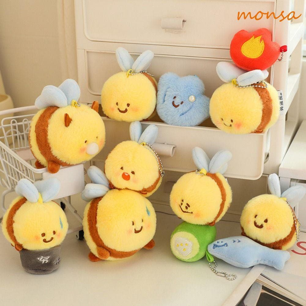 MONSA Abelhas Urso Bonecas De Pelúcia , Forma De Abelha Dos Desenhos Animados Brinquedo Sorte PP Algodão 8/20cm Brinqued