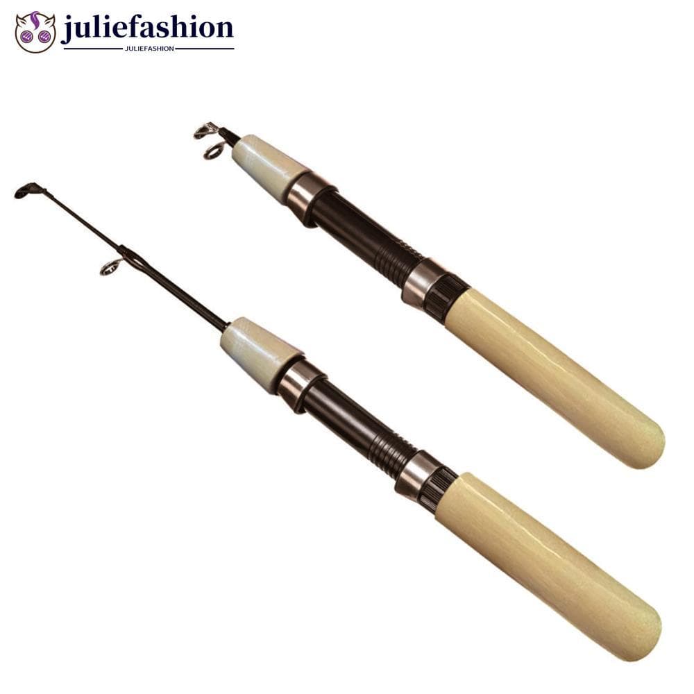 JULIEFASHION 1Pc 55/65/75CM Vara De Pesca No Gelo Retrátil Grande Anel Guia Isca De Carbono Pólo Acessórios I3V5