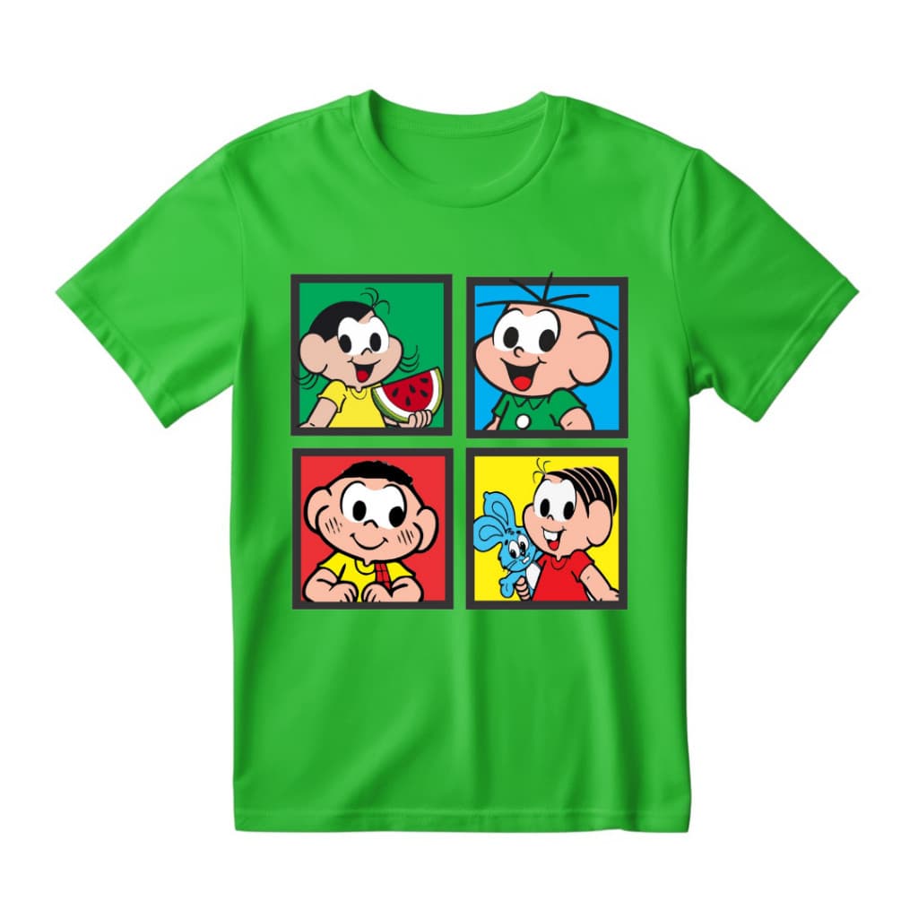 Camiseta camisa blusa Infantil Turma da Mônica 100% Algodão