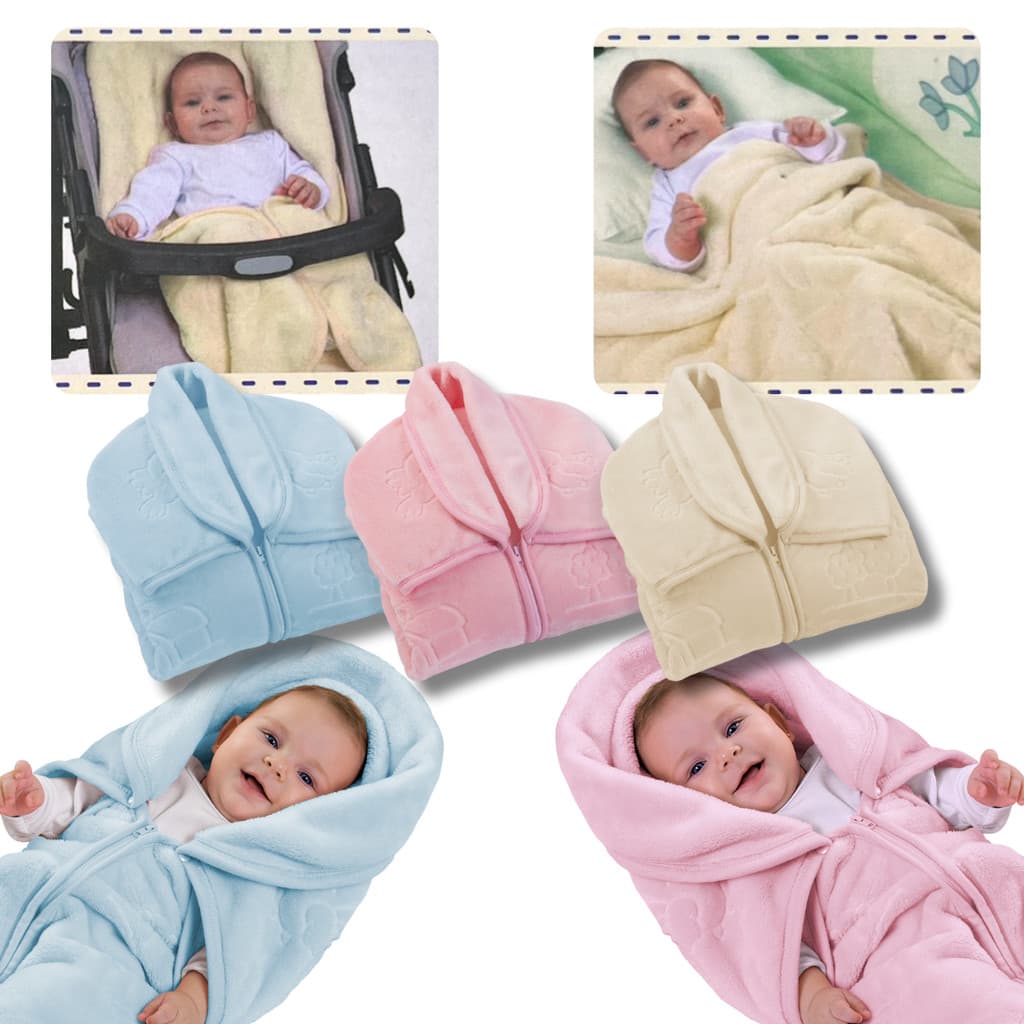 Manta Saco de Dormir para Bebê Baby Sac Touch Texture não alérgico