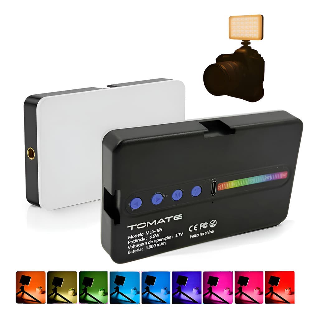 Luz De Preenchimento Portátil Para Celular Camera Rgb 6.5w