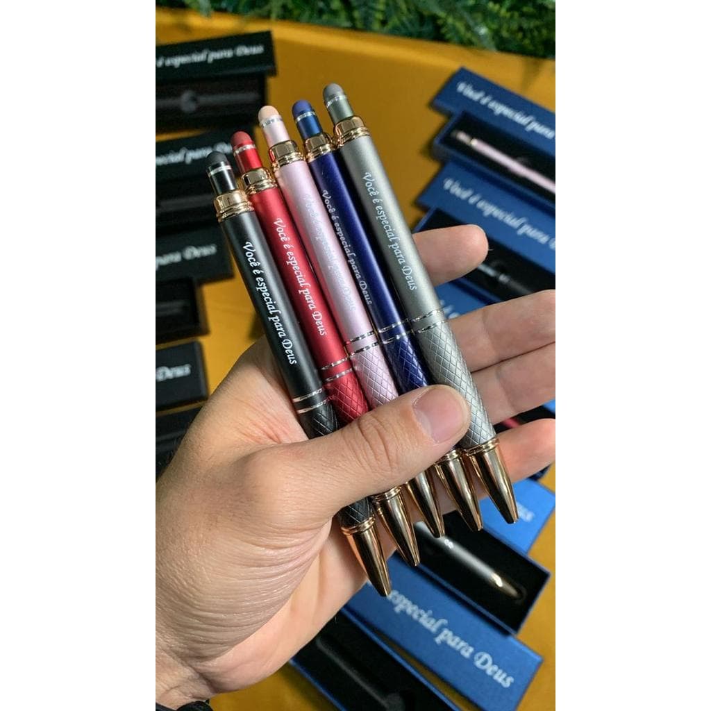Caneta De Metal Para Presente Com Caixa Caneta Touch Celular Você É Especial Para Deus