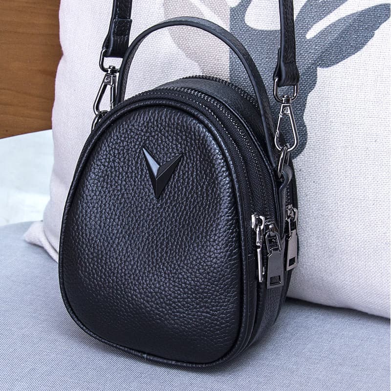 Bolsa para celular feminina 2026 novo estilo elegante All-Match couro genuíno ombro pequena bolsa de ombro feminina pequ