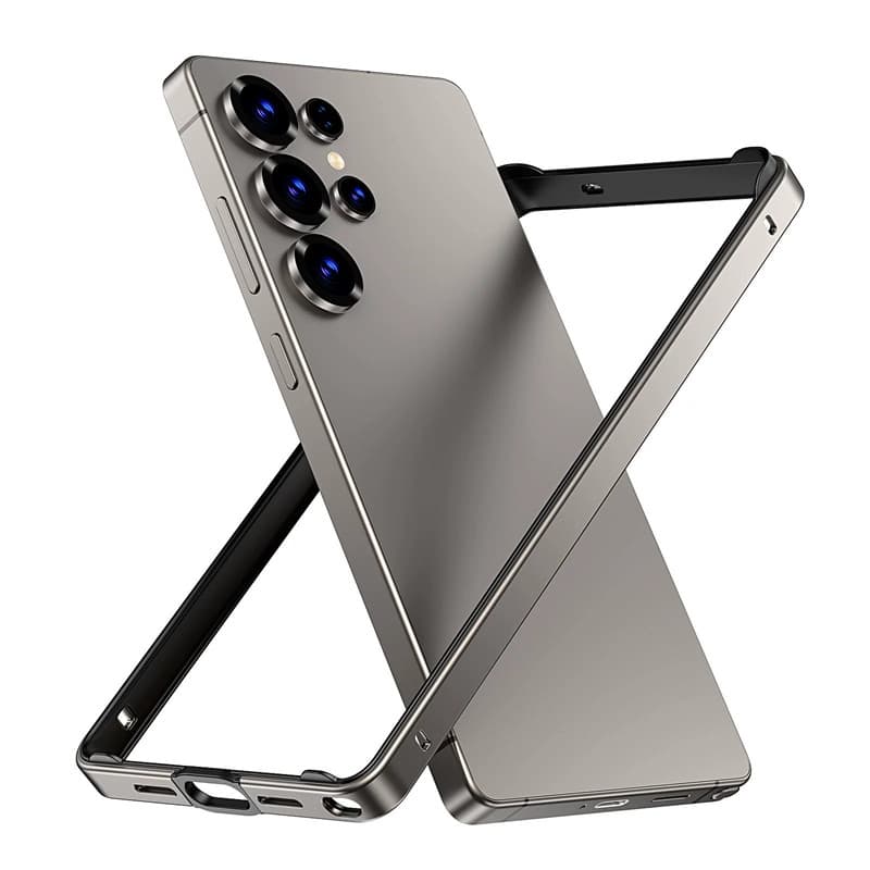 Quadro De Liga De Alumínio Metal Pára-Choques Caso Para Galaxy S26 S25 Ultra S24 Plus S25Ultra S24Ultra S25 + Macio Inte