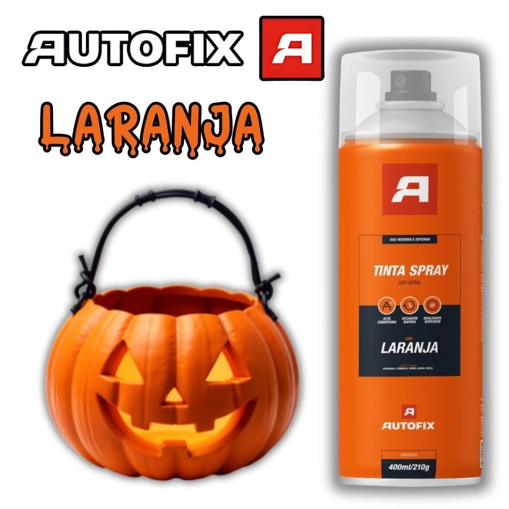 Tinta Spray Laranja Uso Geral  400ml – Cobertura Total
