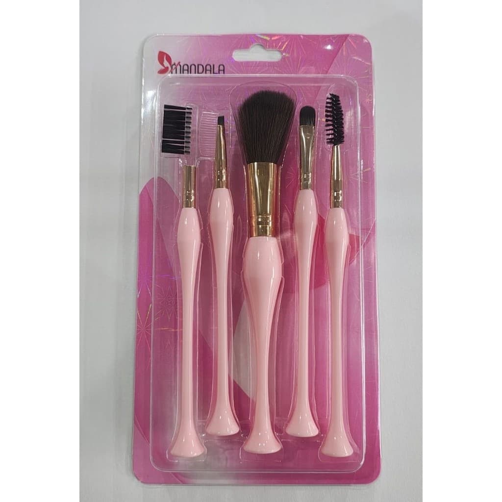 Kit De Pinceis Para Maquiagem Mandala - Contem 5 Unidades