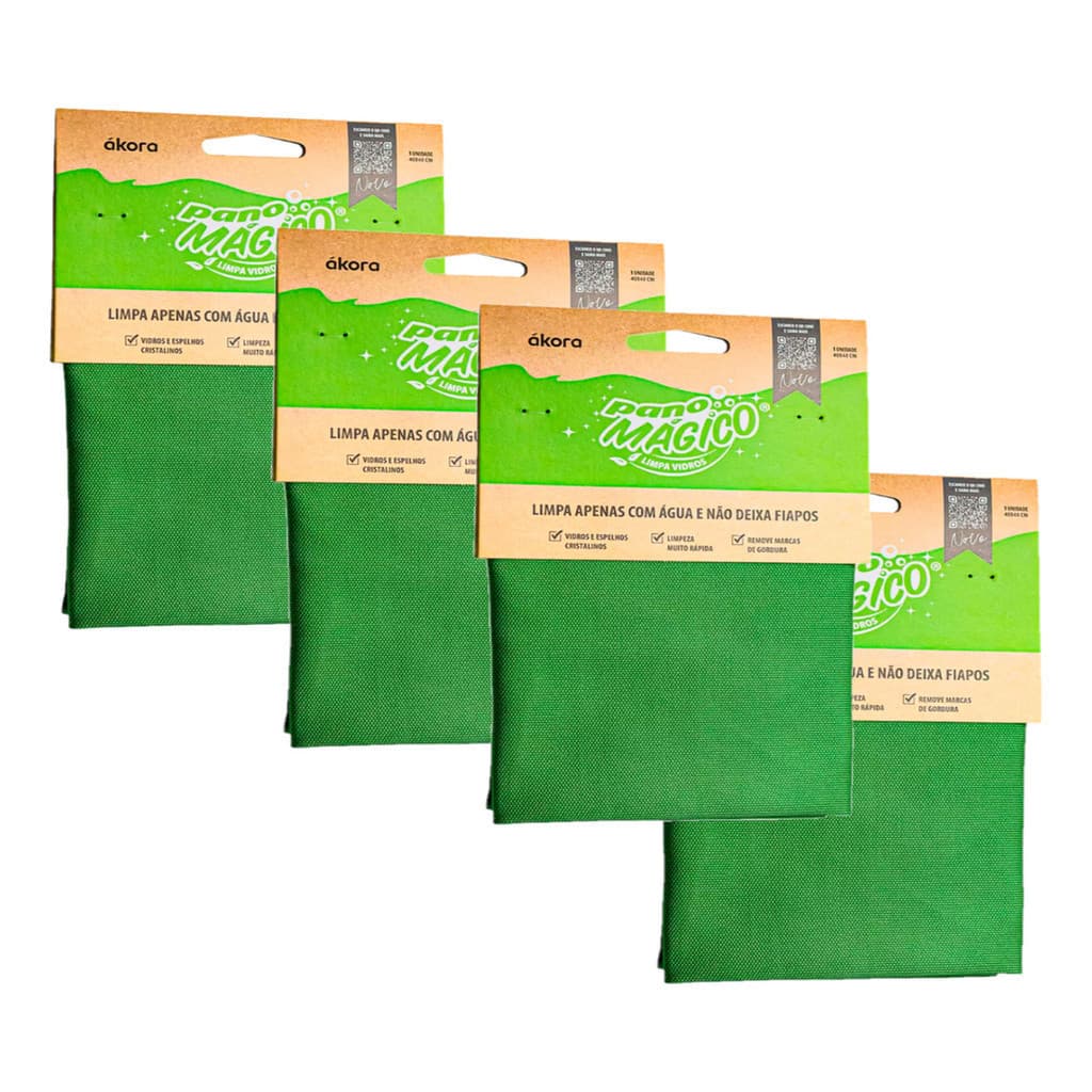 4x Super Pano Mágico Akora Vidro Espelho Inox 40x40 Original ENVIO RÁPIDO