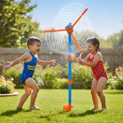 Cata Vento De Água Super Brinquedo de Água Infantil Spray Jatos Giras Crianças Piscina Praia Quintal