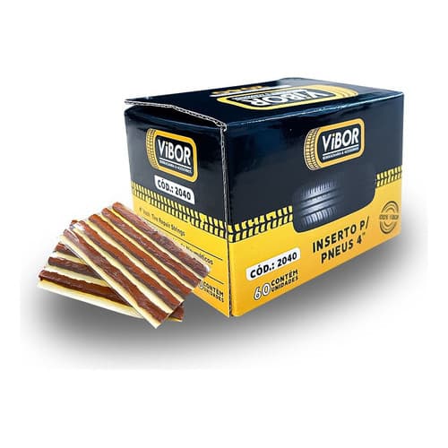 Refil Para Pneu Remendo Macarrão Caixa-60 Pçs 6mm Carro