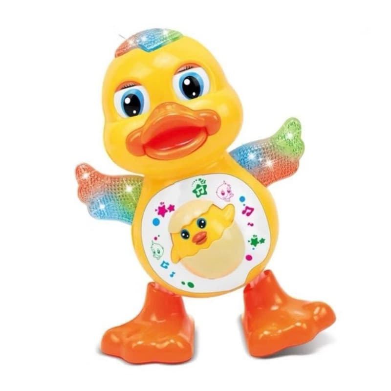 Brinquedo Pato Patinho Dançante Musical Dança Anda Mexe com Luz E Som