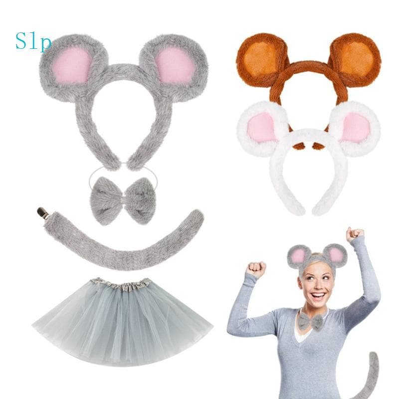 Slp Fantasia Orelhas Tiara Cauda Tutu Para Festa Cosplay Halloween