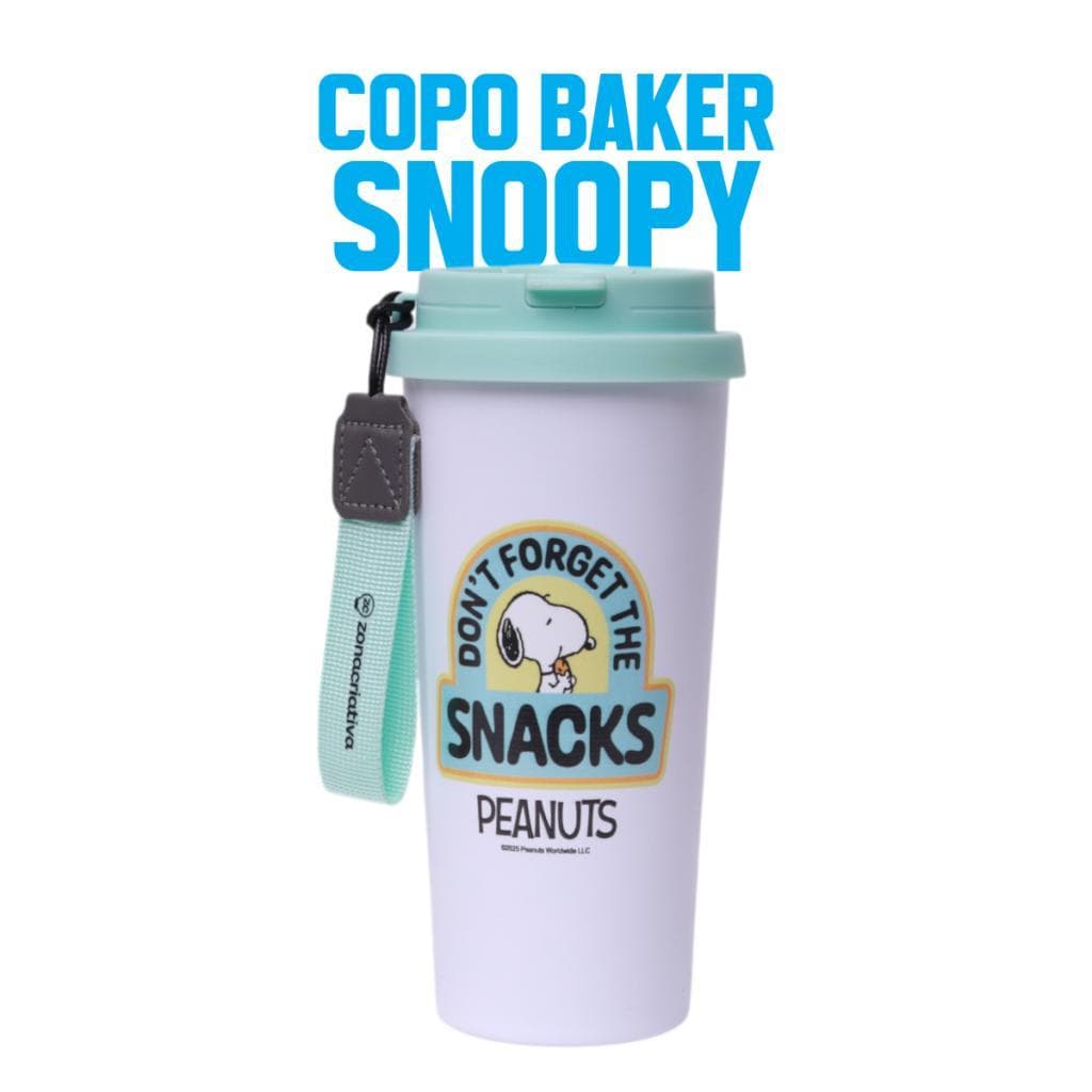 Copo Térmico Baker Snoopy 500ml Inox Com Tampa E Canudo Viagem Presente Criativo Peanuts Fofo